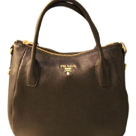 Prada Vitello Daino Tote Hobo BR4992 Nero Black